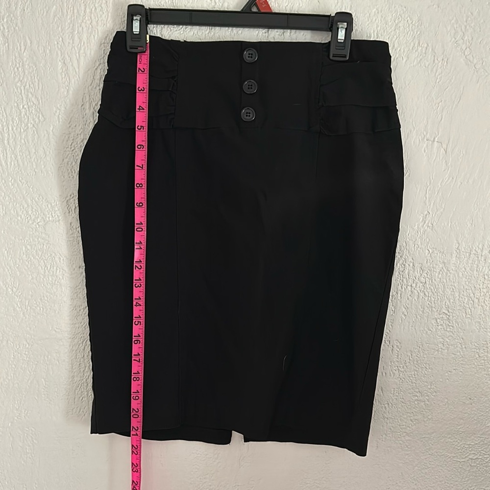 Black Mid length Knee skirt